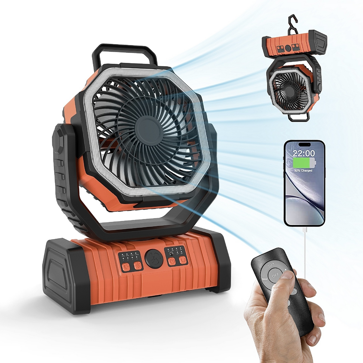 Outdoor Household Power Bank LED Light Camping Fan — product image 7