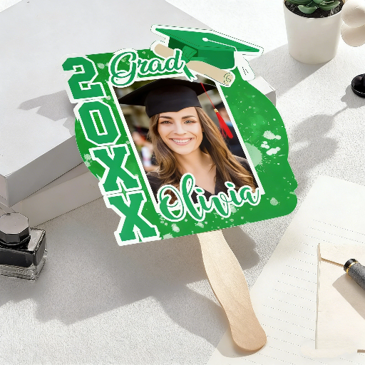 2026 Personalized Multicolor Grad Graduation Photo Fan with Name Photo Props Graduation Gift for Graduate — product image 12