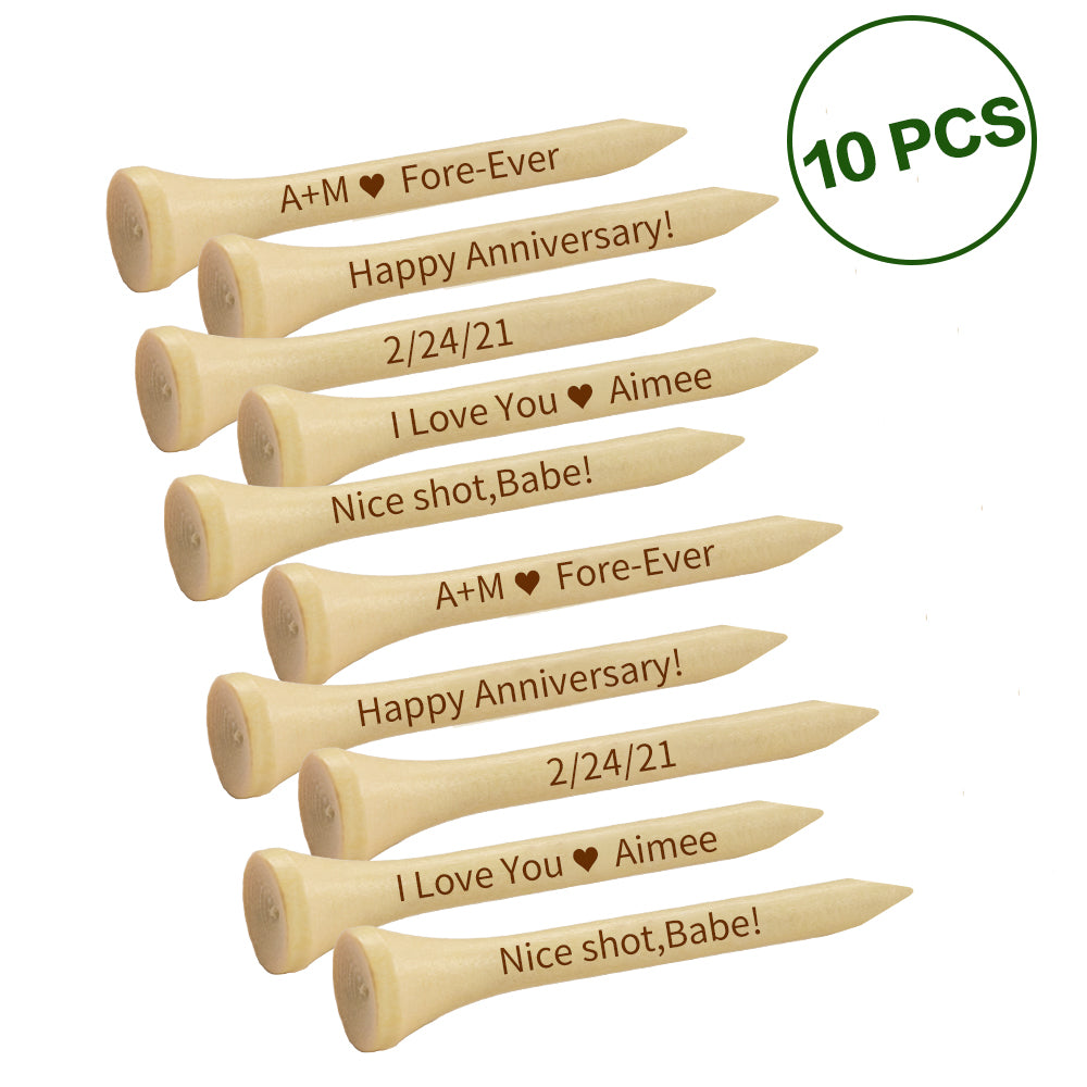 Custom Engraved Bamboo Golf Tees Outdoor Sports Gifts for Golf Lover — product image 5
