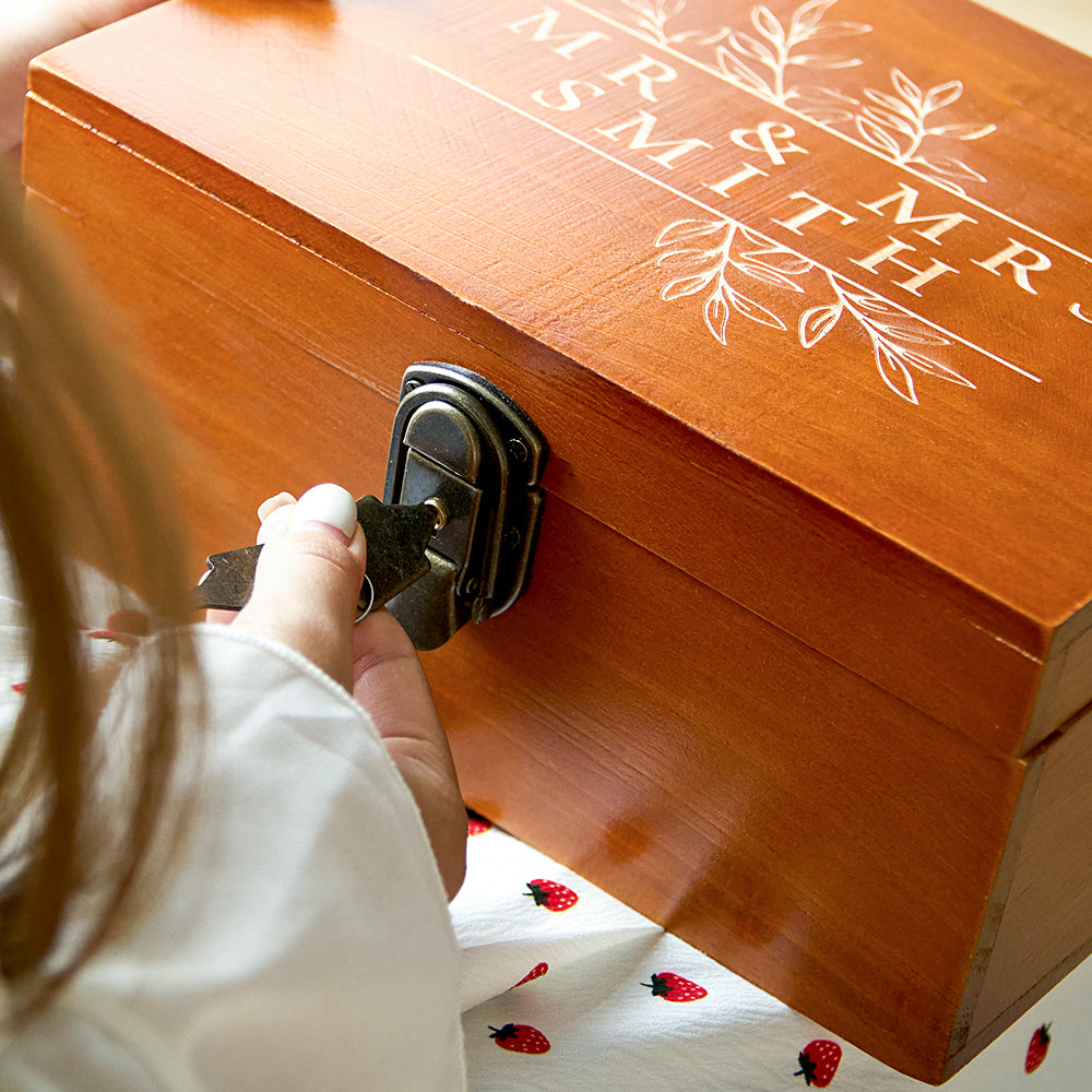 Personalized Wooden Keepsake Box Wedding Card Wood Box Wedding Gift — product image 2