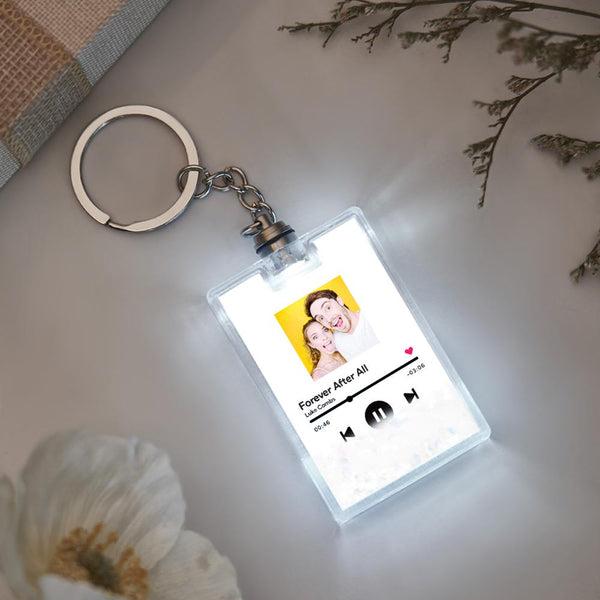 Custom Photo Scannable Music Code Illuminated Quicksand Keychain Gift — product image 7