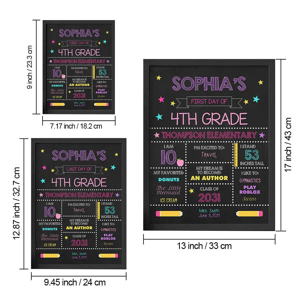 Personalized Back to School Sign First Day of School Sign Gift — product image 4