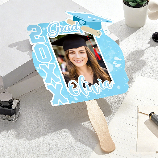 2026 Personalized Multicolor Grad Graduation Photo Fan with Name Photo Props Graduation Gift for Graduate — product image 15