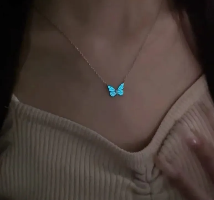 Blue Luminous Smart Butterfly Necklace — product image 9