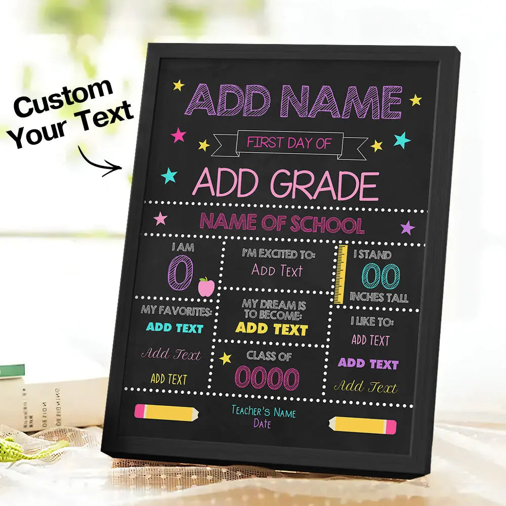 Personalized Back to School Sign First Day of School Sign Gift — product image 3