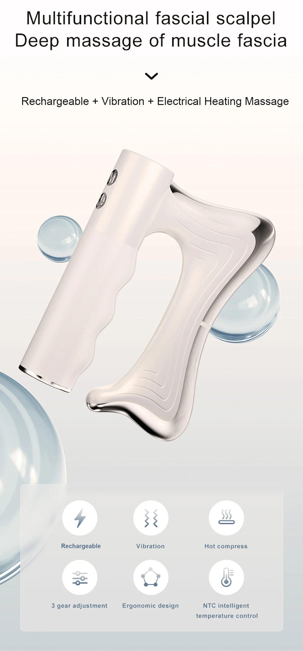 Electric Deep Tissue Massage Blade – Heated Fascia Relaxation Tool — product image 4