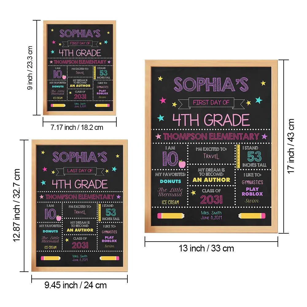 Personalized Back to School Sign First Day of School Sign Gift — product image 8