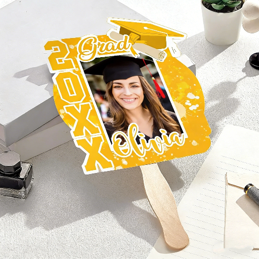 2026 Personalized Multicolor Grad Graduation Photo Fan with Name Photo Props Graduation Gift for Graduate — product image 10