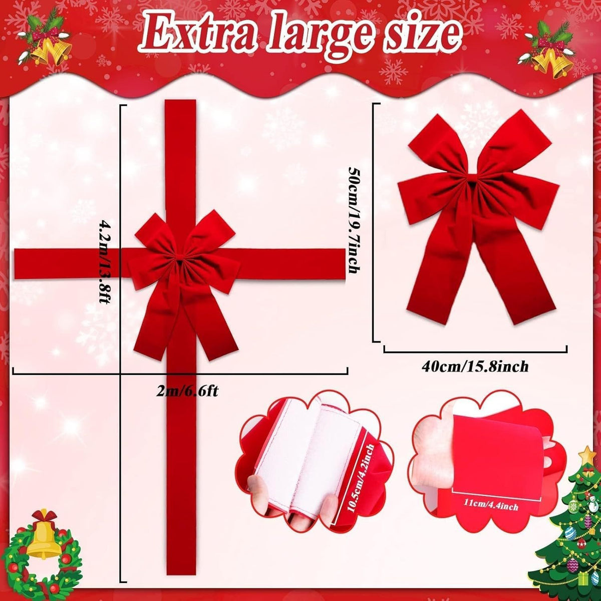 Christmas Door Hanging Bow Ribbon — product image 2