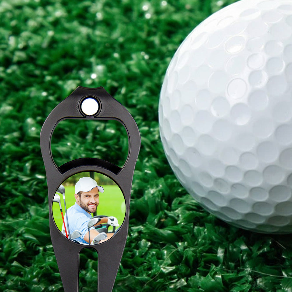 Custom Photo Golf Ball Marker Bottle Opener Golf Fork Ball Marker for Golf Practice — product image 2