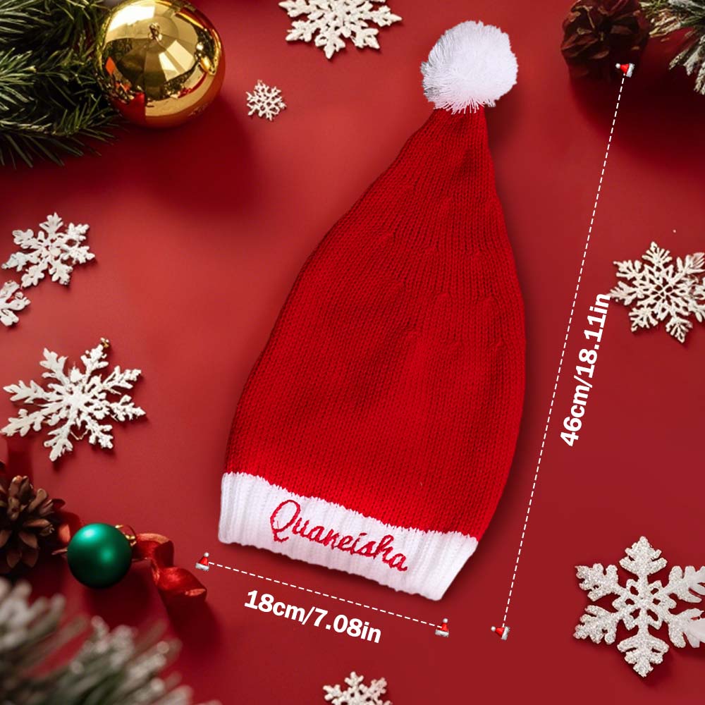 Personalized Christmas Hat Embroidered Name Santa Hat Christmas Gift for Family — product image 9