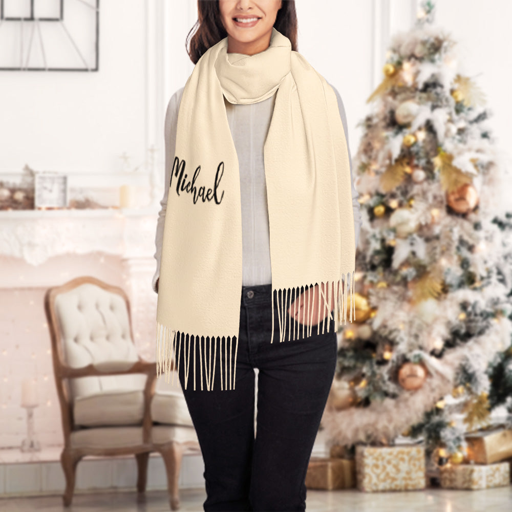 Personalised Winter Scarf Custom Name Unisex Scarf — product image