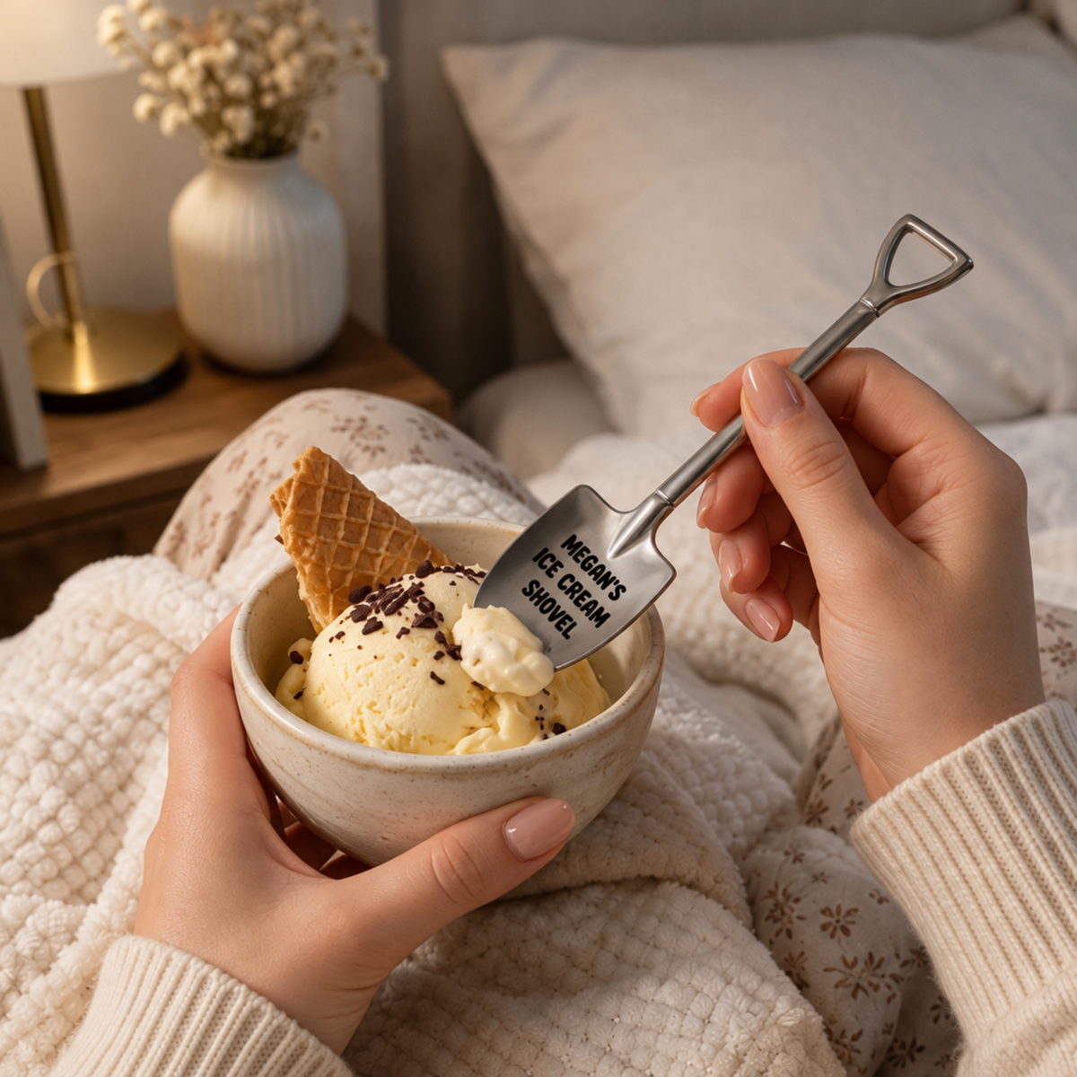 Personalized Shovel Ice Cream Spoon – Custom Engraved Dessert Spoon with Name, Gift for Family & Friends — product image 4