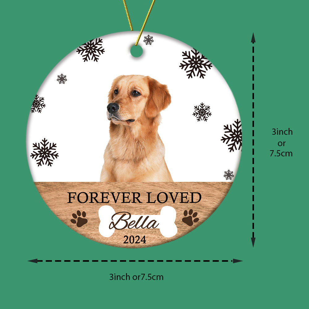 Personalized Memorial Dog Ornament Christmas Photo Ornament Christmas Gift for Pet Lovers — product image 7