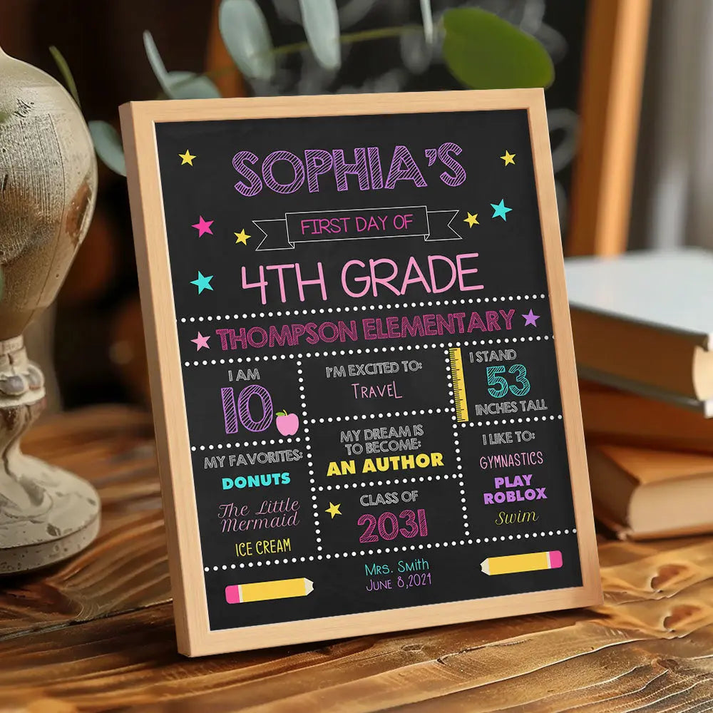 Personalized Back to School Sign First Day of School Sign Gift — product image 6