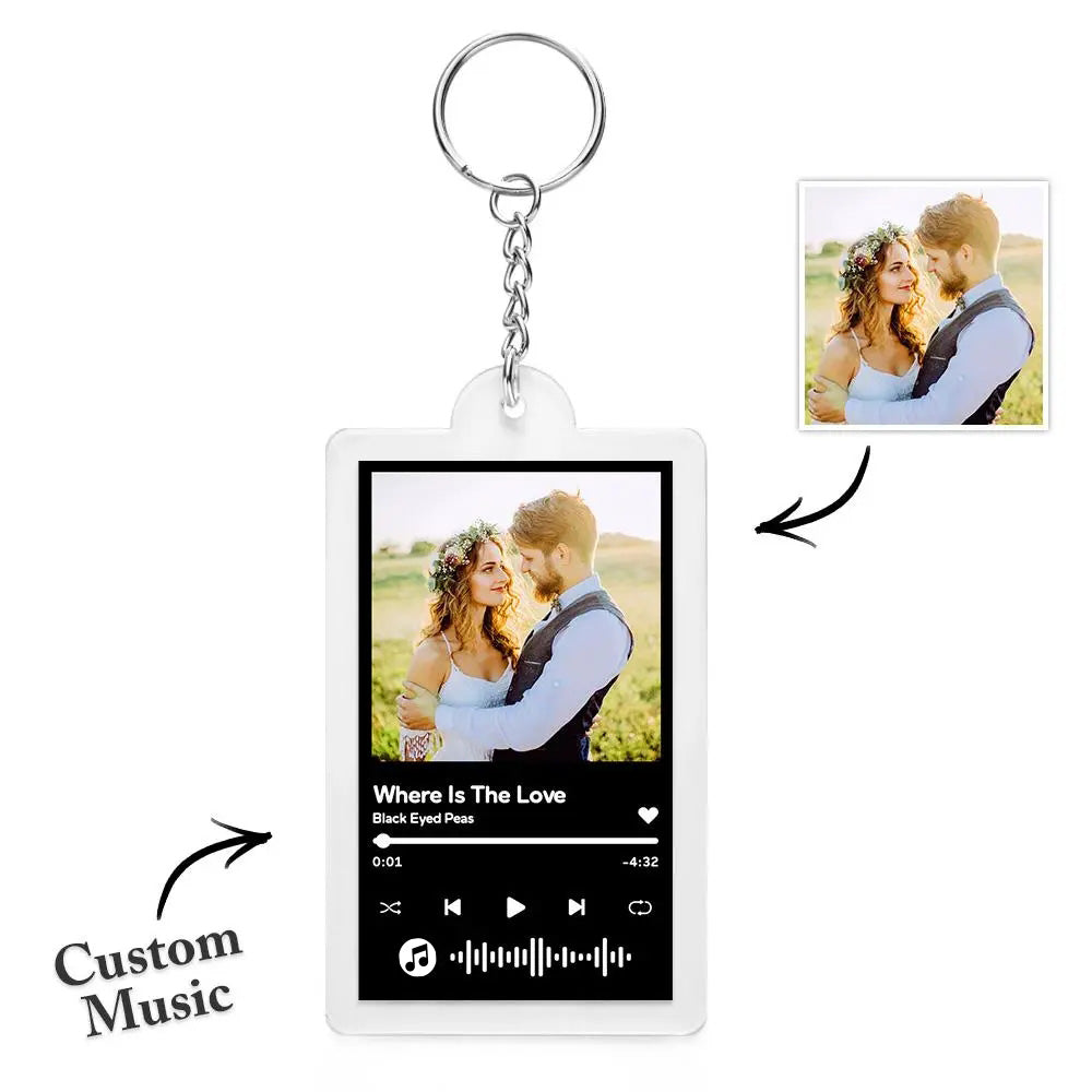 Custom Music Keychain NFC Creative Couple Gifts — product image