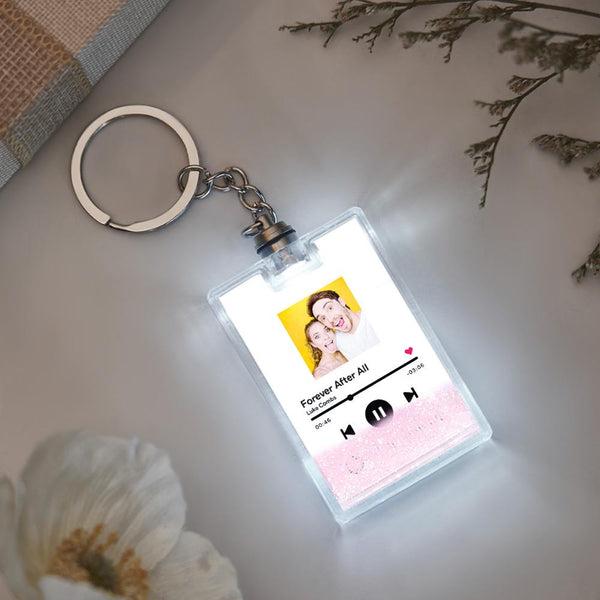 Custom Photo Scannable Music Code Illuminated Quicksand Keychain Gift — product image 5