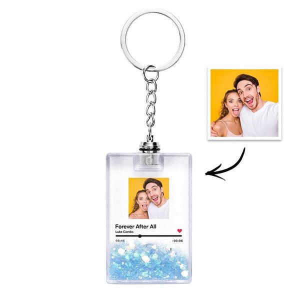 Custom Photo Scannable Music Code Illuminated Quicksand Keychain Gift — product image 12