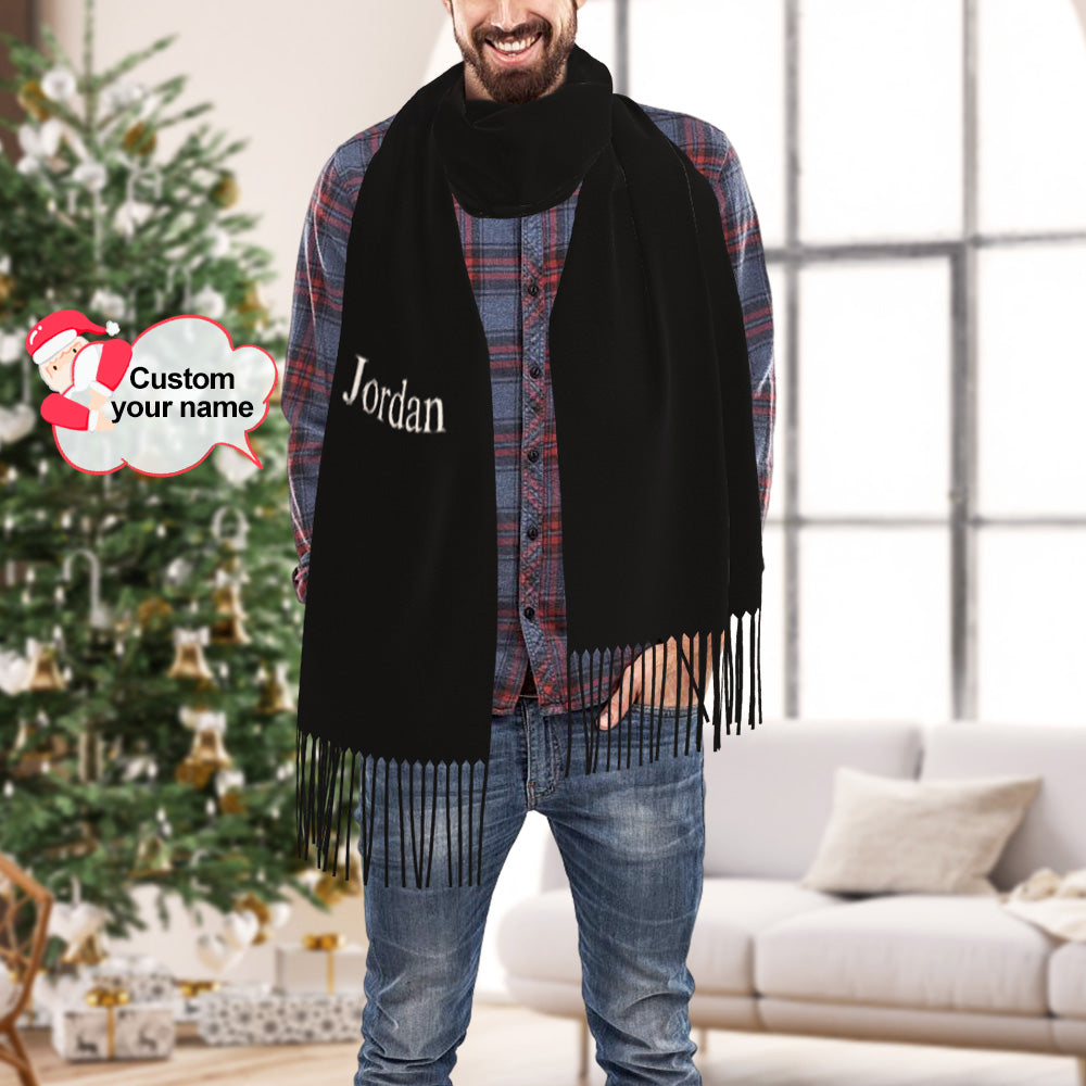 Personalised Winter Scarf Custom Name Unisex Scarf — product image 3