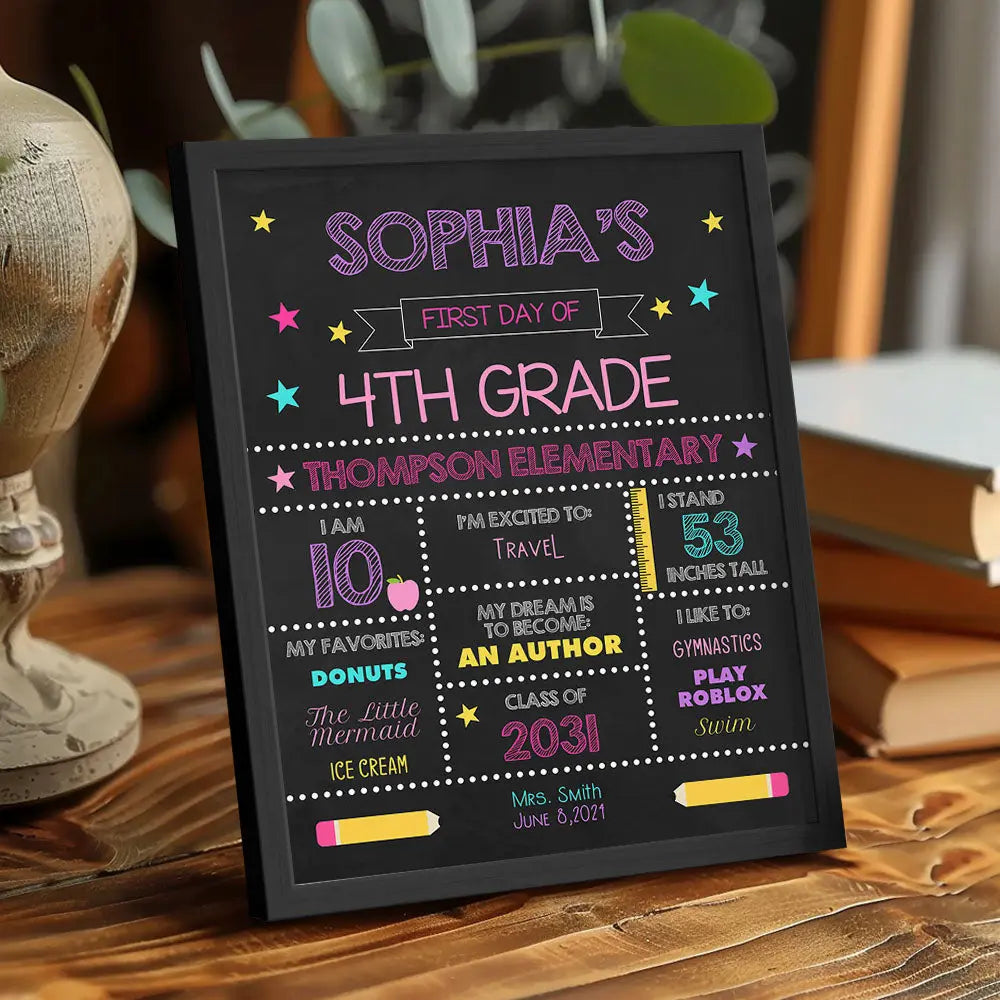 Personalized Back to School Sign First Day of School Sign Gift — product image 2