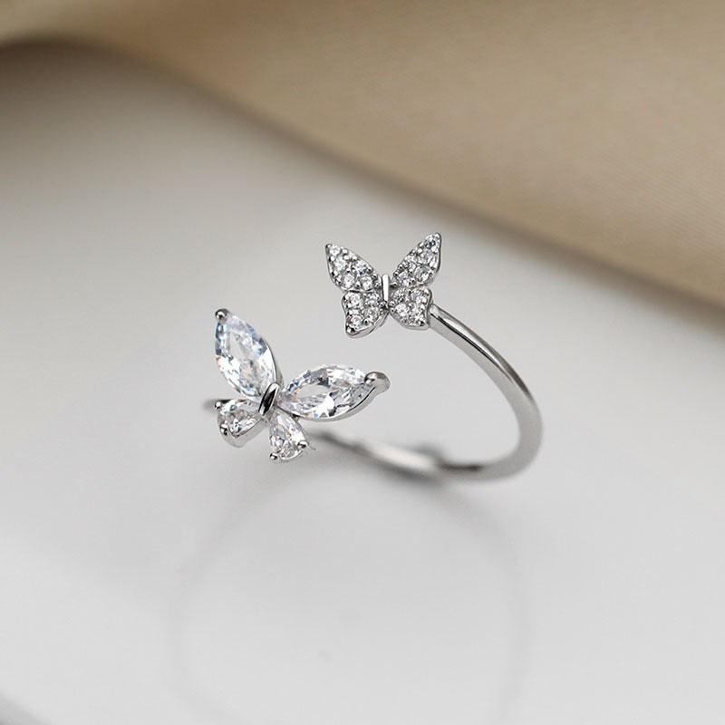 S925 Sterling Silver Butterfly Ring for Women — product image