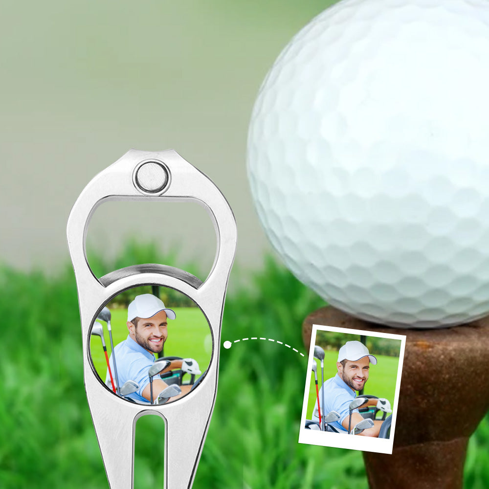 Custom Photo Golf Ball Marker Bottle Opener Golf Fork Ball Marker for Golf Practice — product image 4