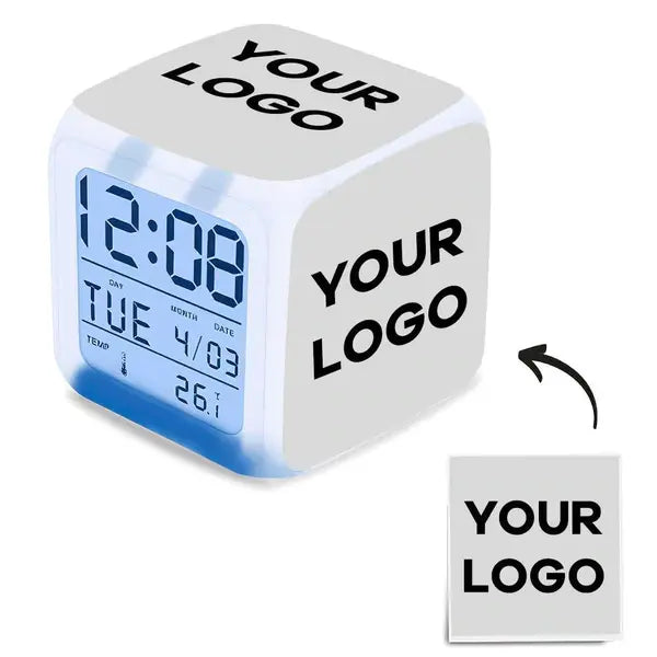 Personalized Colorful Lights Multi-Photo Alarm Clock For Bedroom — product image 3