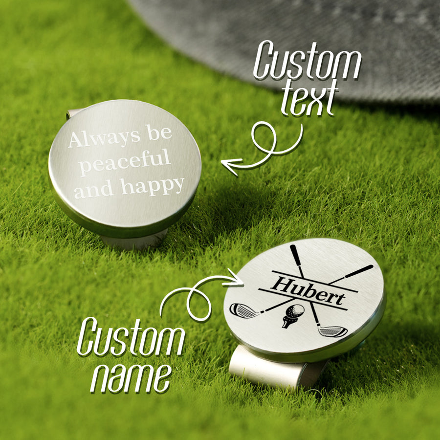 Personalized Golf Ball Marker Magnetic Hat Clip with Name Golfer Accessories Gift for Golf Enthusiasts — product image
