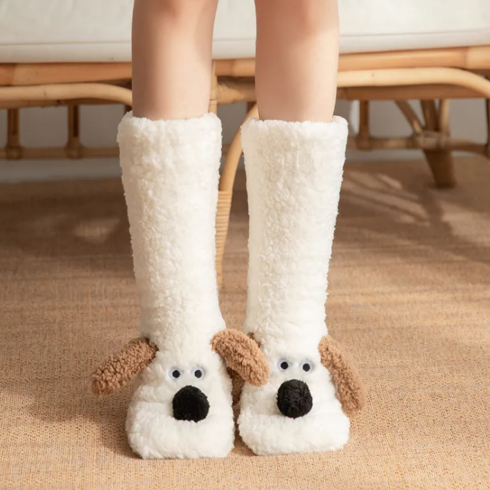 Women’s Plush Dog Socks — product image 2