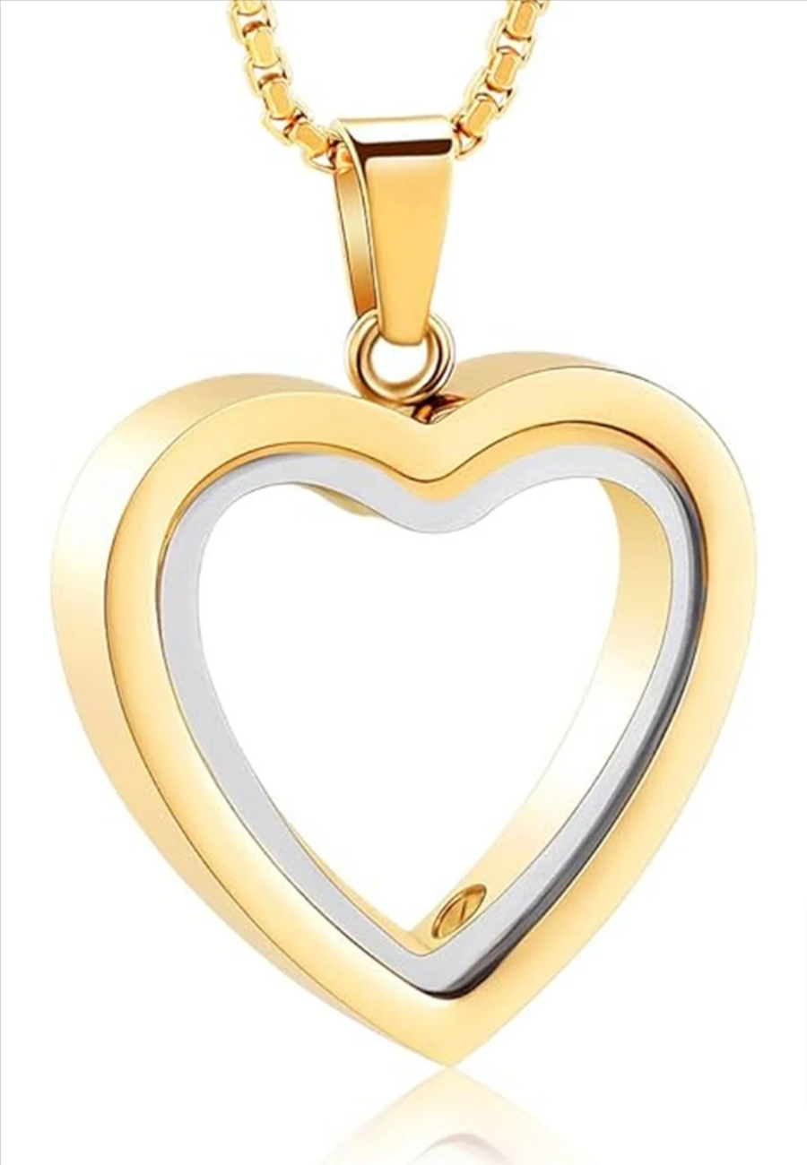 Heartfelt Remembrance: Stainless Steel Heart-Shaped Cremation Pendant — product image 5