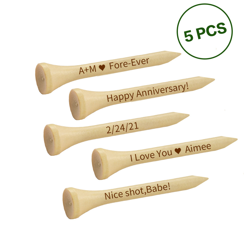 Custom Engraved Bamboo Golf Tees Outdoor Sports Gifts for Golf Lover — product image 4