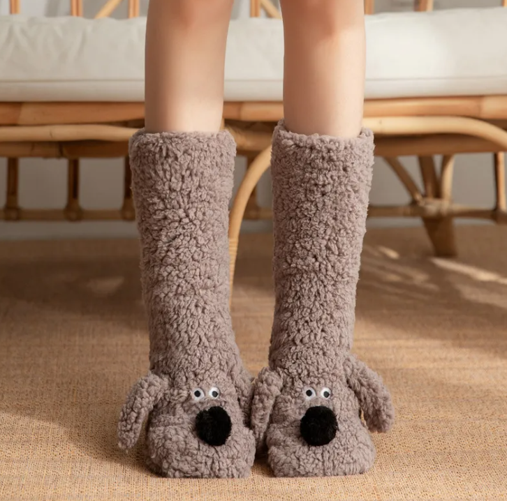 Women’s Plush Dog Socks — product image 4