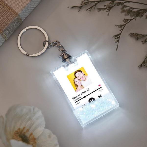Custom Photo Scannable Music Code Illuminated Quicksand Keychain Gift — product image 13