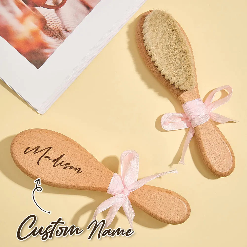 Personalized Baby Hairbrush Custom Comb Baby Shower Gifts — product image