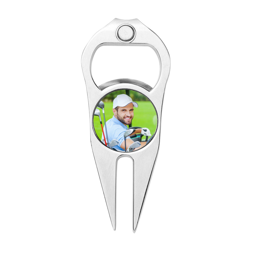 Custom Photo Golf Ball Marker Bottle Opener Golf Fork Ball Marker for Golf Practice — product image 6