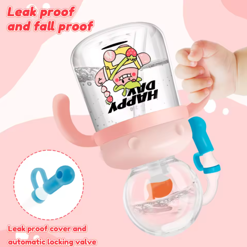 Children's Whale Cartoon Diving Fountain Water Bottle - Tritan Leakproof Sippy Cup (Various Sizes & Colors) — product image 2