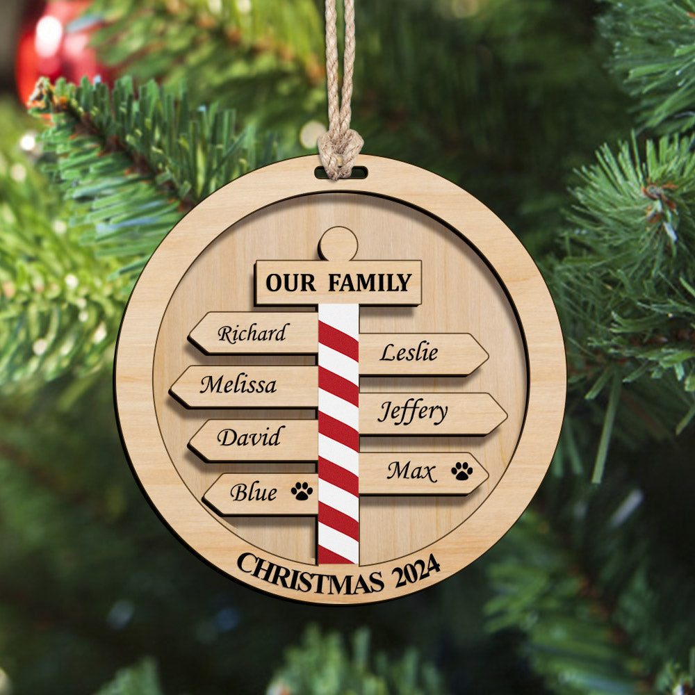 Personalized Christmas Family Ornament Custom Family Member Names Gift for Christmas — product image 9