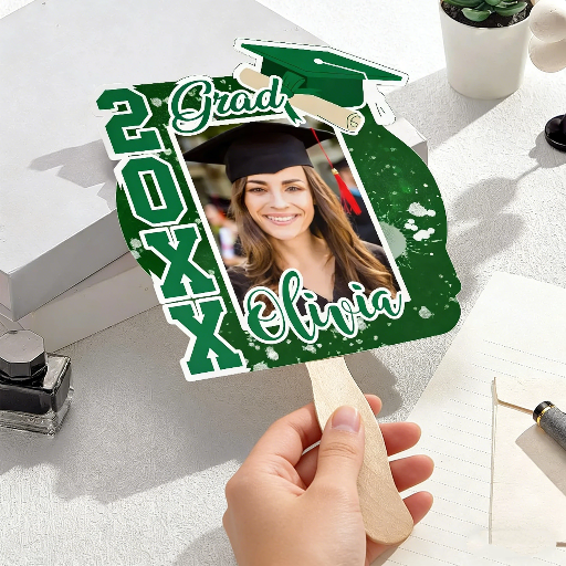 2026 Personalized Multicolor Grad Graduation Photo Fan with Name Photo Props Graduation Gift for Graduate — product image 13