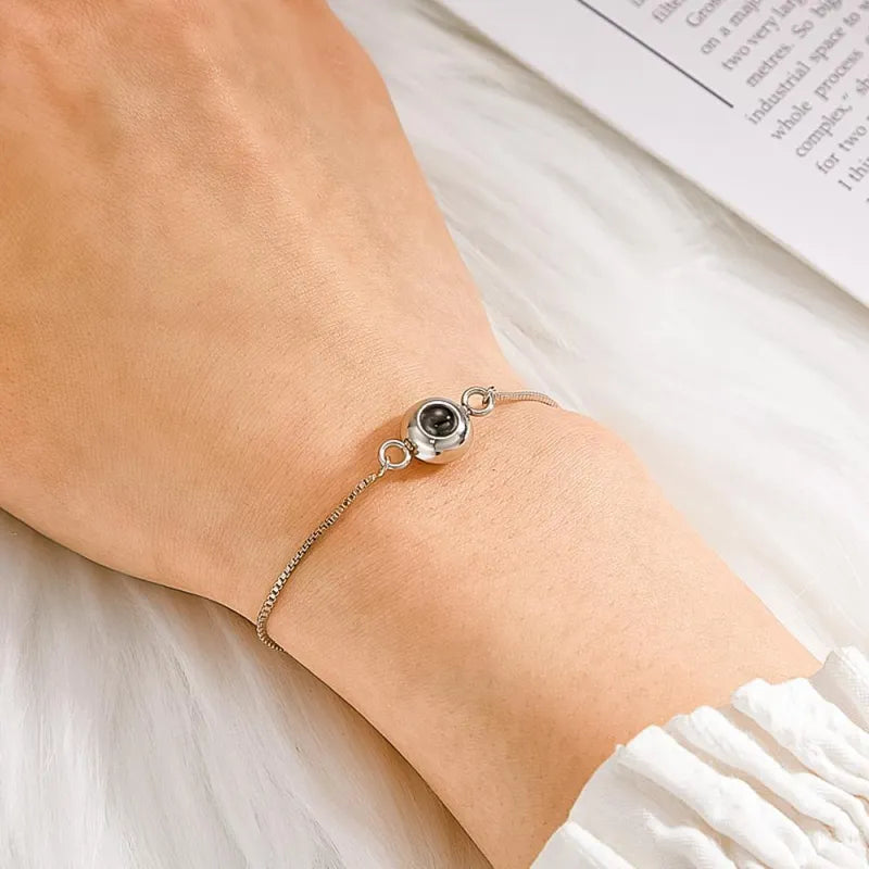 Photo Projection Bracelet Personalized Adjustable Bracelet Sweet Cool Anniversary Gift for Her — product image 4