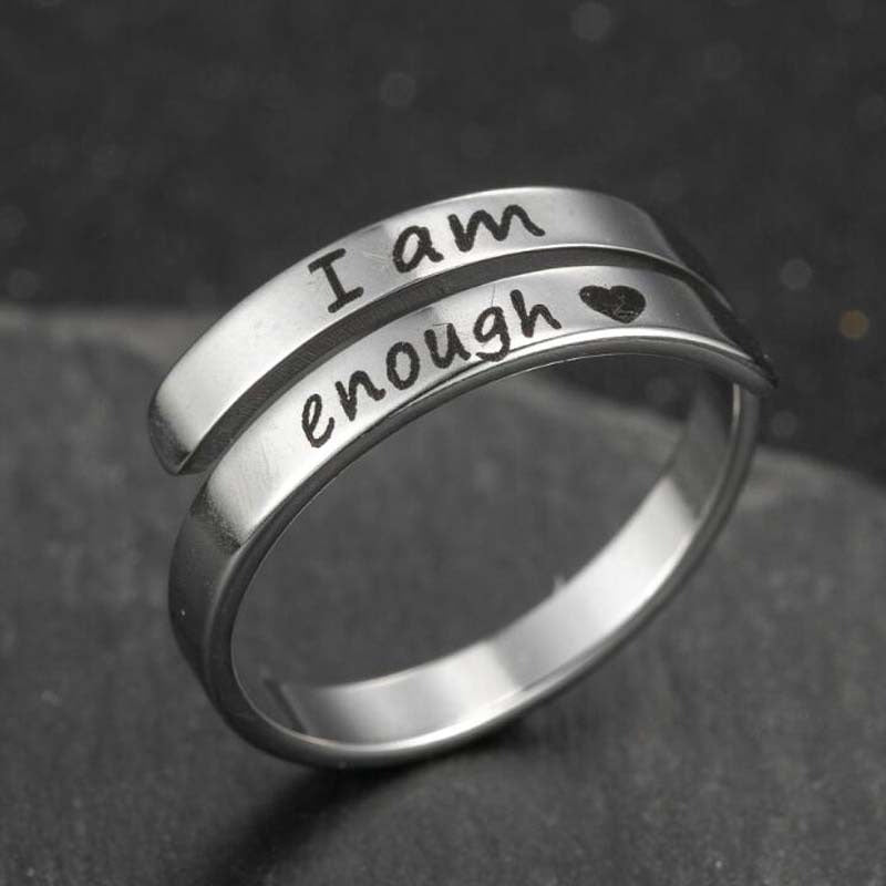 Retro Stainless Steel English Double Ring — product image