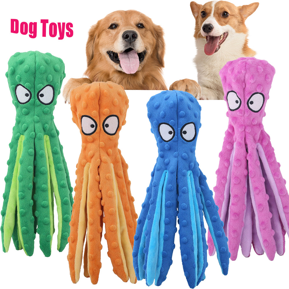 Interactive Bite-resistant Plush Octopus Pet Toy — product image 2