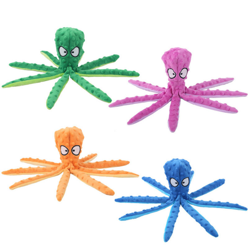 Interactive Bite-resistant Plush Octopus Pet Toy — product image 5