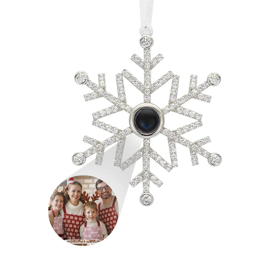 Personalized Projection Ornament Custom Photo Snowflake Christmas Ornament Gifts — product image 5