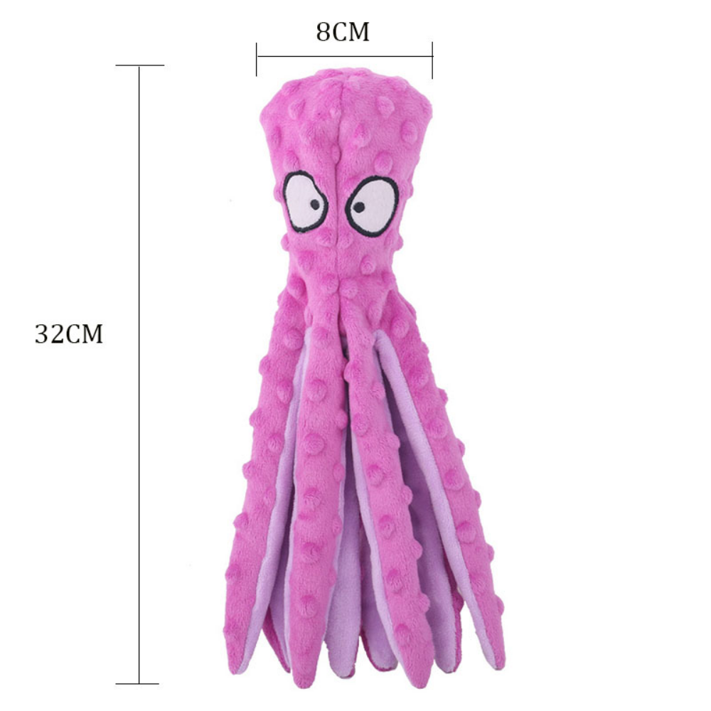 Interactive Bite-resistant Plush Octopus Pet Toy — product image 6