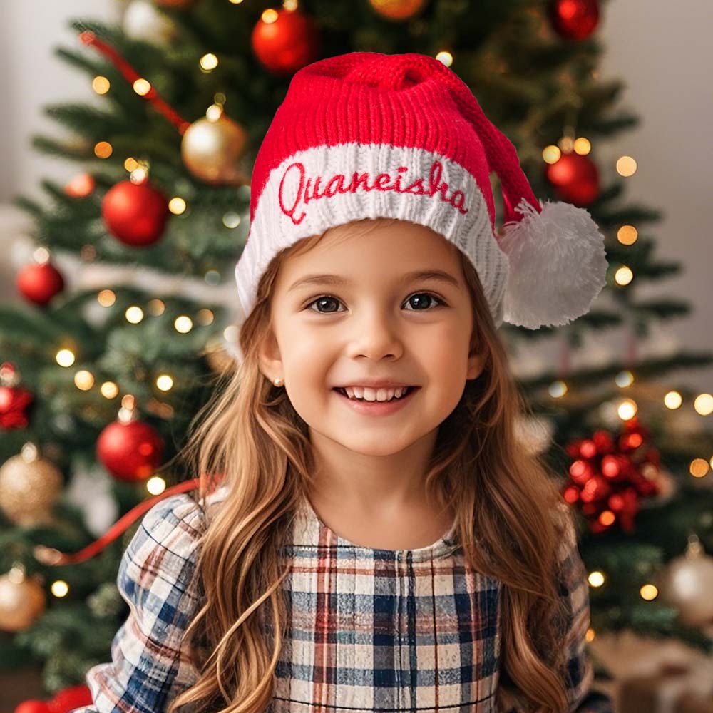 Personalized Christmas Hat Embroidered Name Santa Hat Christmas Gift for Family — product image 5