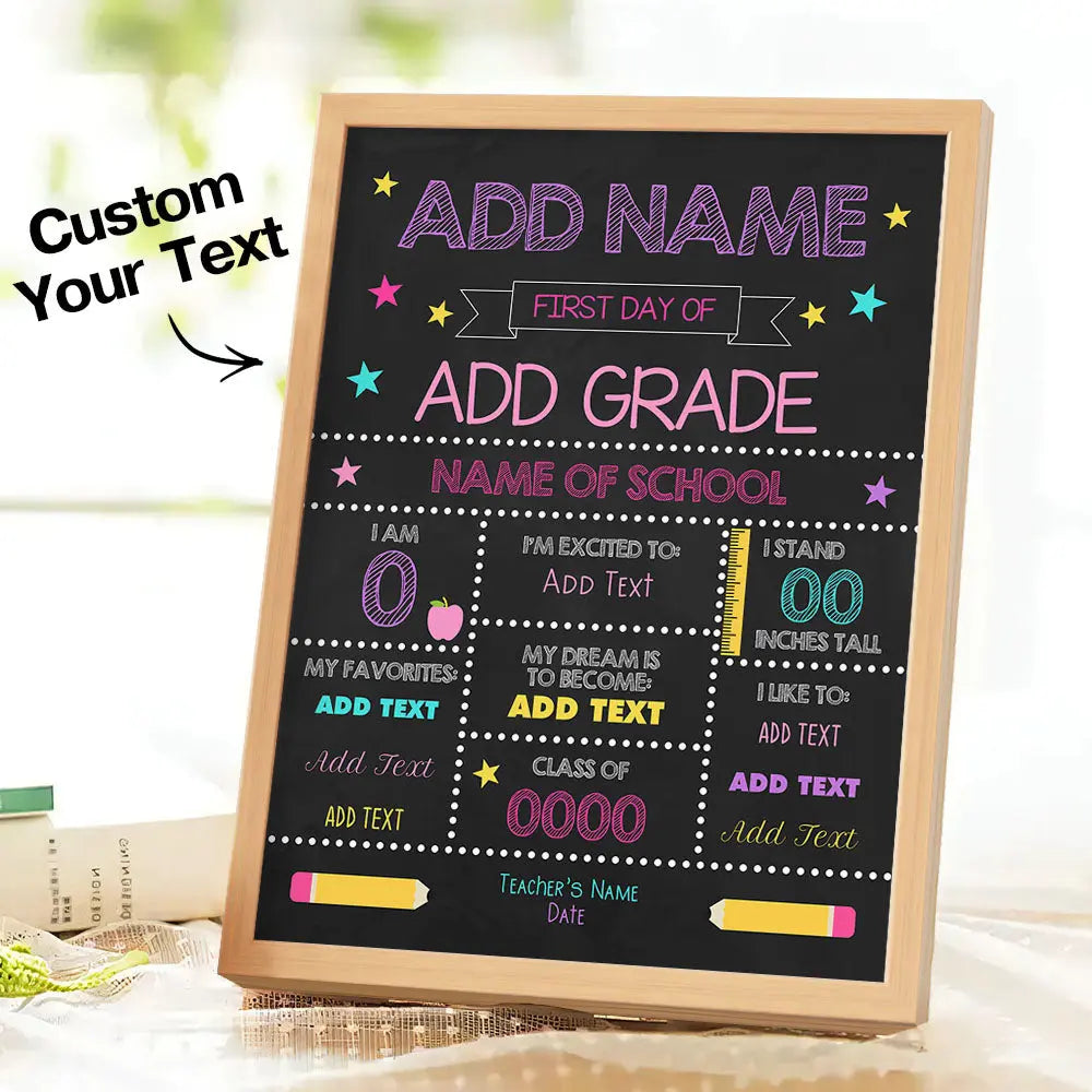 Personalized Back to School Sign First Day of School Sign Gift — product image 7