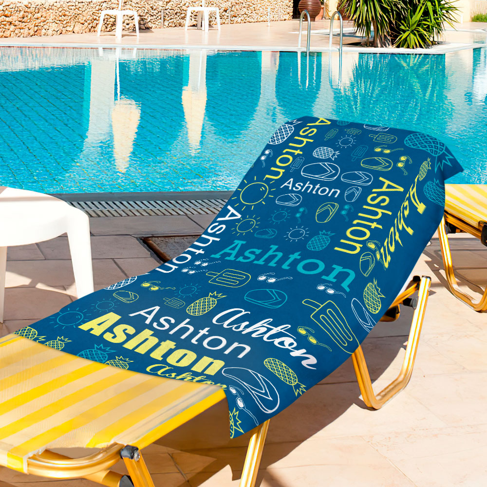 Customized Name Beach Towel Personalized Funny Pool Towels — product image 4