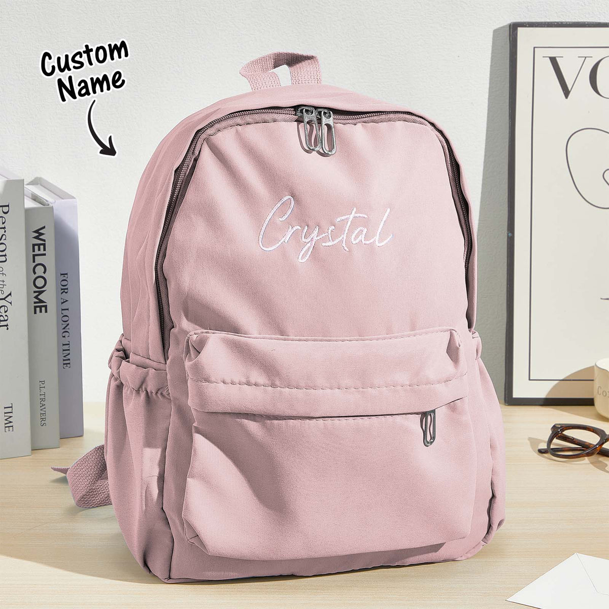 Personalized Backpack with Embroidery Name Child School Bag Back to School Gift for Kids