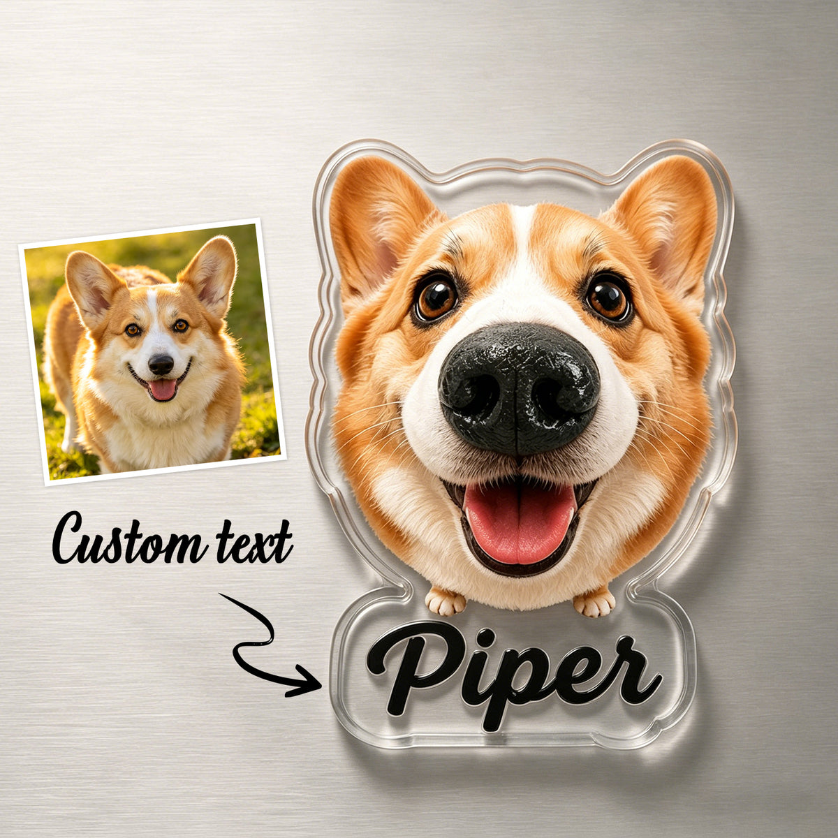 Custom Dog Nose Squishy Fridge Magnet Sticker – Personalized Pet Nose Squeeze Toy with Custom Face & Name — product image 10