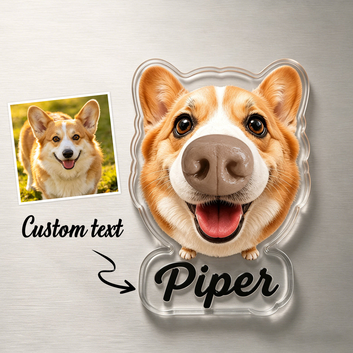 Custom Dog Nose Squishy Fridge Magnet Sticker – Personalized Pet Nose Squeeze Toy with Custom Face & Name — product image 11